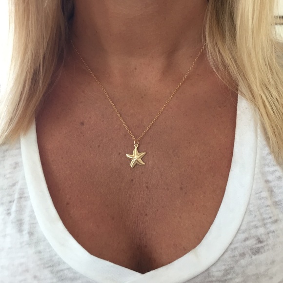 14k Gold Filled Starfish Necklace - Picture 6 of 7